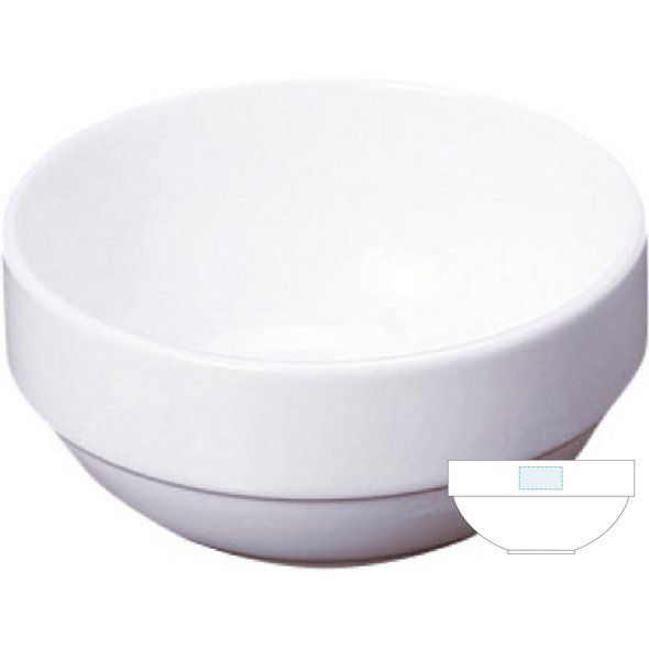 White Porcelain Salad Bowls